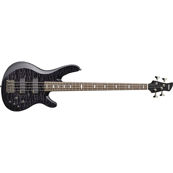 Yamaha TRB1004J 4 String Alder Hum Canceling Type Alnico V Pickup Electric Bass Guitar Translucent Black (TRB 1004J)