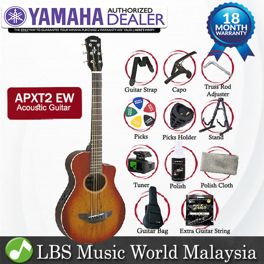 Yamaha APXT2EW 34" 3/4 Travel Mango Wood Top Acoustic Electric Guitar Light Amber Burst (APXT2 EW)