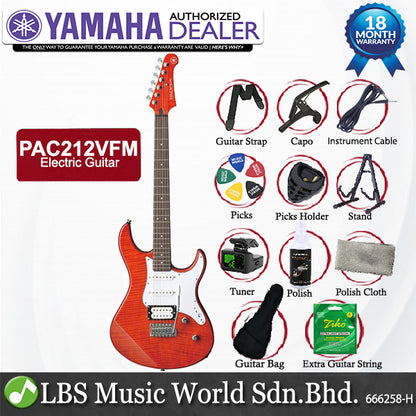 Yamaha PAC212VFM Alder Maple Humbucker Single Coil HSS Electric Guitar Caramel Brown  (PAC 212VFM)