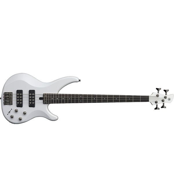Yamaha TRBX304 4 String HH Pickup Mahogany Electric Bass Guitar - White (TRBX 304)