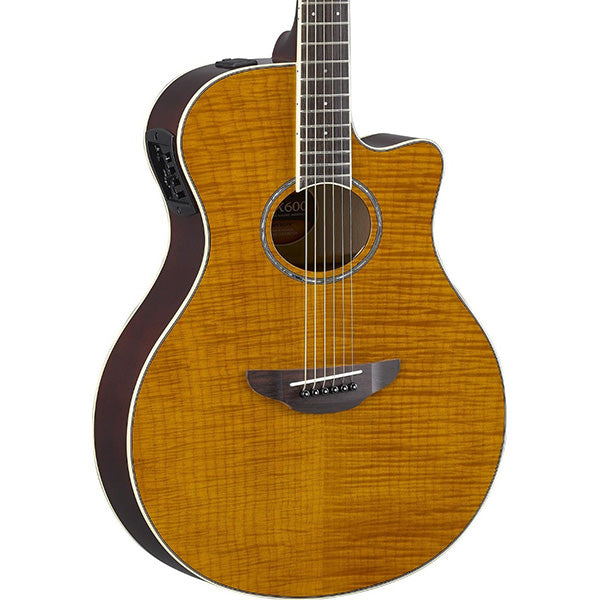 Yamaha APX600FM 40" Flame Maple Top Acoustic Electric Guitar Amber (APX600 FM)