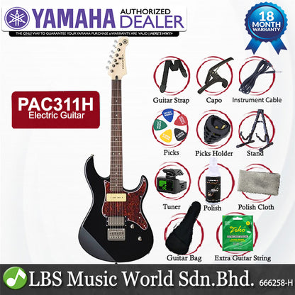 Yamaha PAC311H Alder Humbucker Single Coil Alnico Electric Guitar Black (PAC311H)