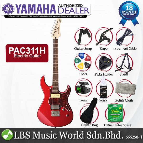 Yamaha PAC 311H Alder Humbucker Single Coil Alnico Electric Guitar Red Metallic (PAC311H)