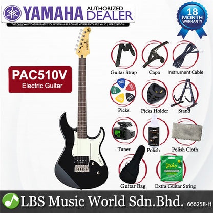 Yamaha PAC510V Alder Bolt On Maple Seymour Duncan Electric Guitar Black (PAC 510V)