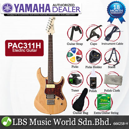 Yamaha PAC 311H Alder Humbucker Single Coil Alnico Electric Guitar Yellow Natural Satin (PAC311H)