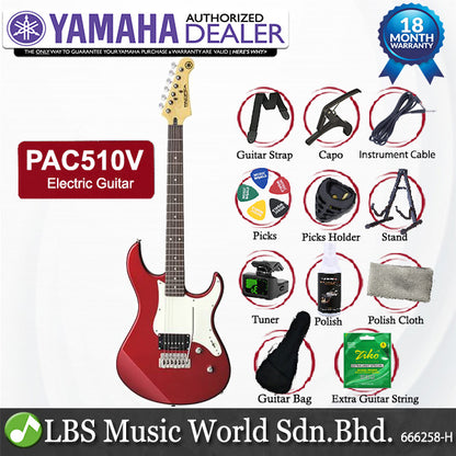 Yamaha PAC510V Alder Bolt On Maple Seymour Duncan Electric Guitar Candy Apple Red (PAC 510V)