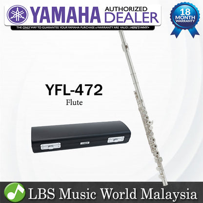 Yamaha YFL-472 Intermediate Flute E mechanism (YFL472 YFL 472)