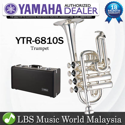 Yamaha YTR-6810S 4 Valve Bb/A Professional Piccolo Trumpet (YTR6810S YTR 6810S)