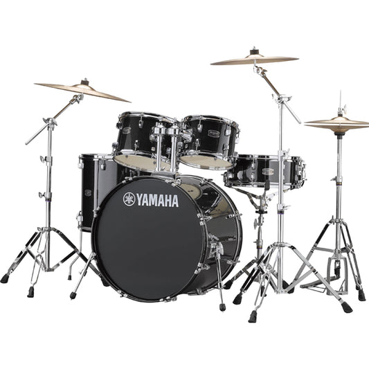 Yamaha Rydeen RDP2F5 5 Piece Acoustic Drum Set With Cymbal Package - Black Glitter