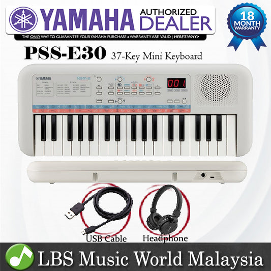 Yamaha PSS-E30 37 Key Mini Keyboard Electronic Music Piano With Headphone (PSSE30 PSS E30)