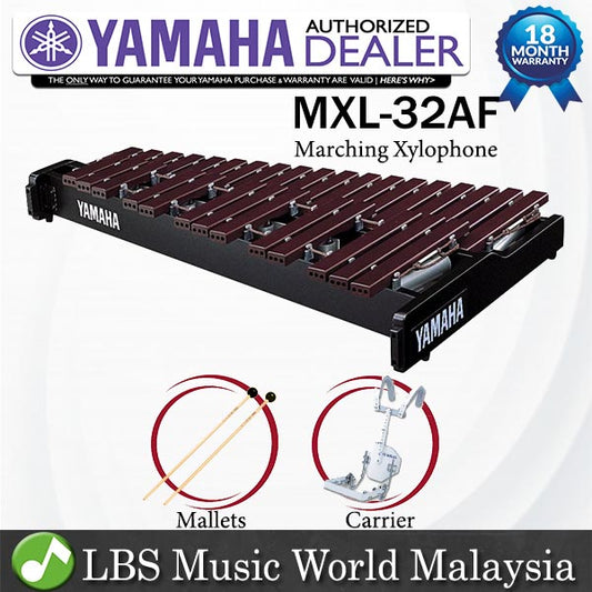 Yamaha MXL-32AF 2 1/2 octave Acoustalon Lite Marching Xylophone (MXL32AF MXL 32AF)
