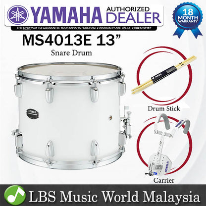 Yamaha MS4013E 13 Inch Snare Drum with Drum Stick and Carrier (MS 4013E)