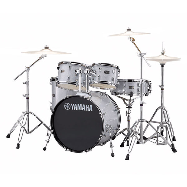 [Discontinued] Yamaha Rydeen RDP2F5 5 Piece Acoustic Drum Set With Cymbal Package - Silver Glitter