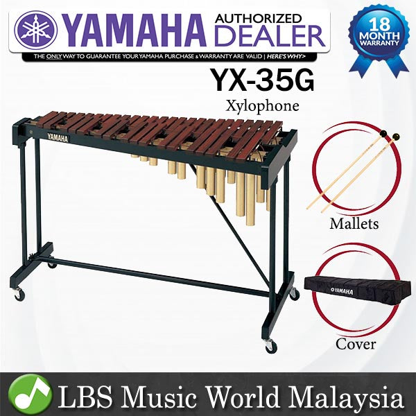 Yamaha YX-35G 3 1/2 Octave Standard Padauk Wood Xylophone (YX35G
