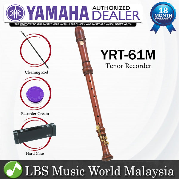 Yamaha-YRT-61M C Key Tenor Maple Wood Recorder Baroque Fingering (YRT304BII YRT 304BII)