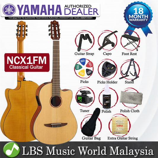 Yamaha NCX1FM Acoustic Electric Nylon String Classical Guitar with Onboard Electronics Pickup (NCX1 FM)
