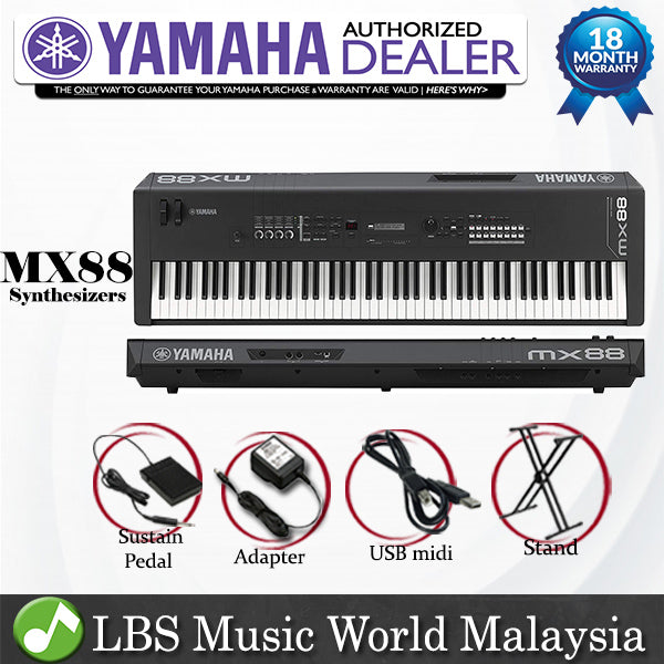 Yamaha MX88 88 Key Weighted Action Synthesizer Intermediate Package Controller Keyboard (MX 88)