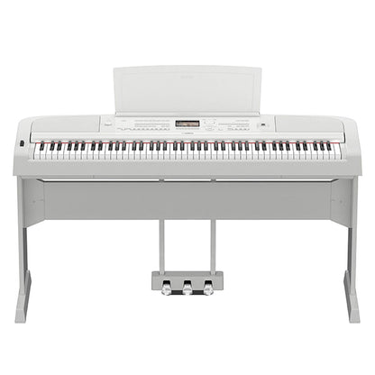 Yamaha DGX-670 88 Key Digital Piano Performance Package With Microphone and Mic Stand White (DGX670 DGX 670)