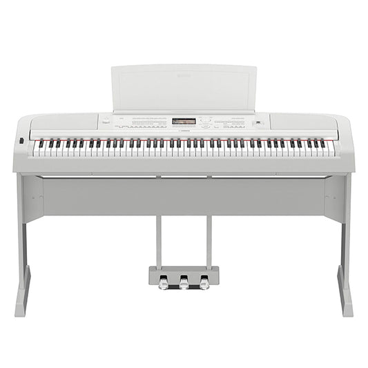 Yamaha DGX-670 88 Key Digital Piano Performance Package With Microphone and Mic Stand White (DGX670 DGX 670)