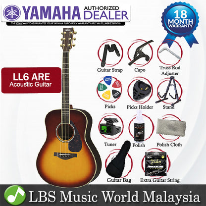 Yamaha LL6 ARE 41'' Jumbo Solid Spruce Acoustic Electric Guitar With Pickup Sunburst (LL 6)