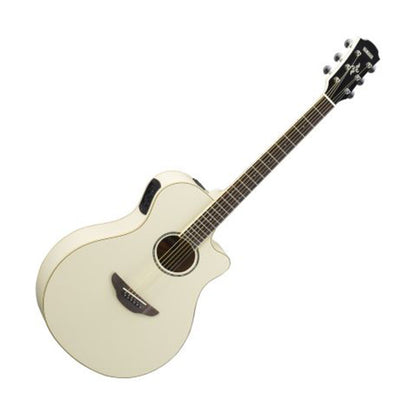 Yamaha APX600 40" Thin Line Spruce Top Acoustic Electric Guitar With Pickup - Vintage White (APX 600)