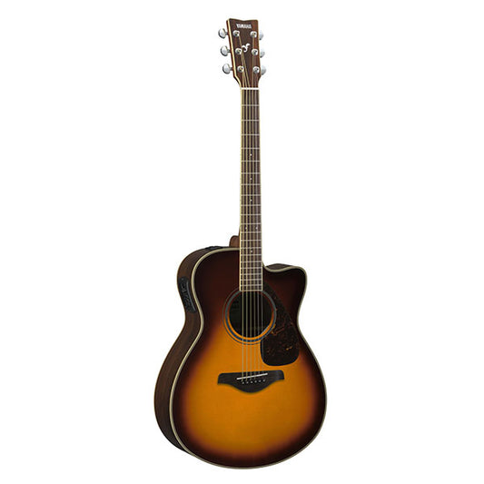 Yamaha FSX820C 40'' Concert Cutaway Solid Spruce Mahogany Acoustic Electric Guitar Sunburst (FSX820)