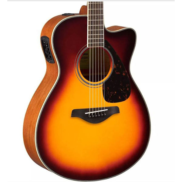 Yamaha FSX820C 40'' Concert Cutaway Solid Spruce Mahogany Acoustic Electric Guitar Sunburst (FSX820)