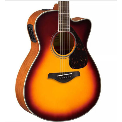 Yamaha FSX820C 40'' Concert Cutaway Solid Spruce Mahogany Acoustic Electric Guitar Sunburst (FSX820)