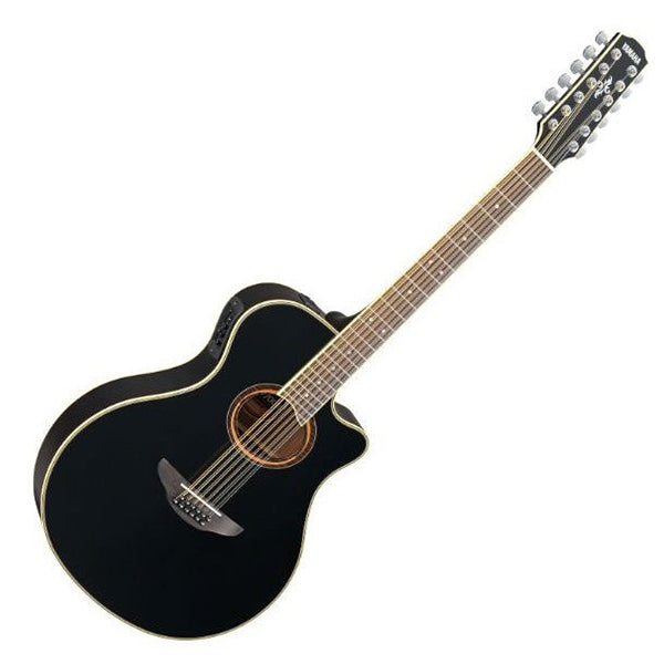 Yamaha APX700II-12 41" 12 String Solid Spruce Top Acoustic Electric Guitar With Pickup Black (APX700 12)