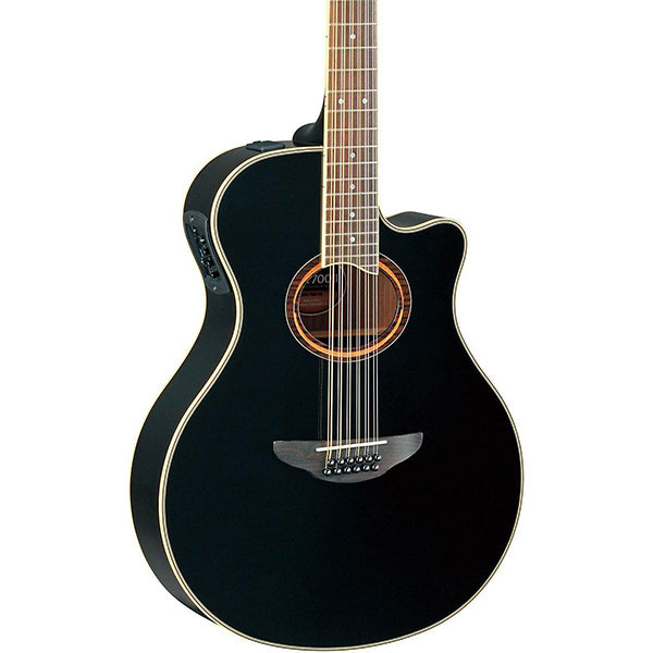 Yamaha APX700II-12 41" 12 String Solid Spruce Top Acoustic Electric Guitar With Pickup Black (APX700 12)