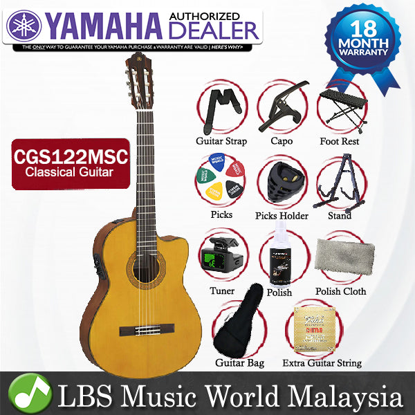 Yamaha CGX122MSC Classical Acoustic Electric Guitar With Pickup Solid Top - Natural (CGX122 MSC CGX 122MSC)