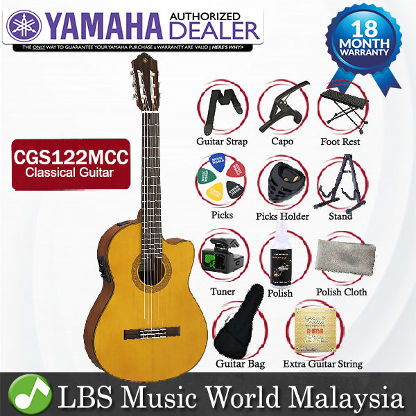 Yamaha CGX122MCC Classical Guitar With Pickup Solid Top Natural (CGX122 MCC CGX 122MCC)