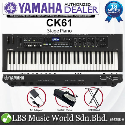Yamaha CK61 61 Keys Lightweight Stage Piano with FSB Keyboard and Built in Speaker (CK 61)