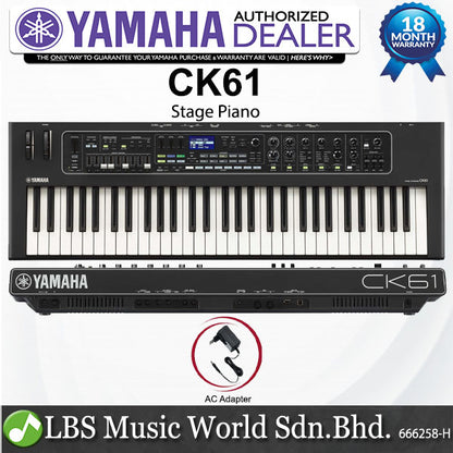 Yamaha CK61 61 Keys Lightweight Stage Piano with FSB Keyboard and Built in Speaker (CK 61)