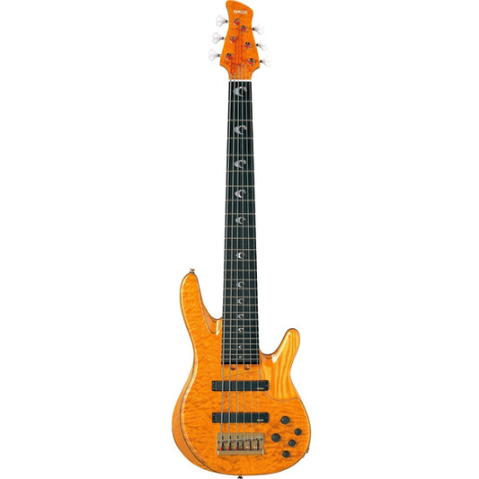 Yamaha TRBJP2 6 String Alder Alnico V Pickup Electric Bass Guitar with Case Amber (TRBJP 2)
