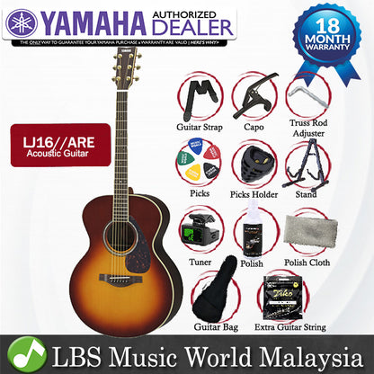 Yamaha LJ16 ARE 41'' Jumbo Solid Spruce Acoustic Electric Guitar With Pickup Sunburst (LJ 16)