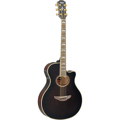 Yamaha APX1000 41" Solid Spruce Top Acoustic Electric Guitar With Pickup Mocha Black (APX 1000)