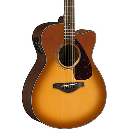 Yamaha FSX800C 40" Concert Solid Spruce Acoustic Electric Guitar With Pickup Sand Burst (FSX800)