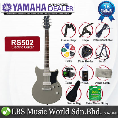 Yamaha RS502 Maple Top Single Coil Pickup Electric Guitar Billet Green with Gig Bag (RS 502)