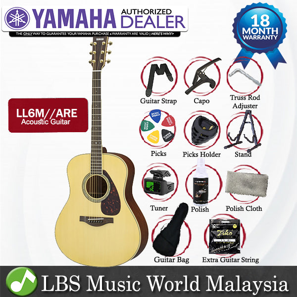 Yamaha LL6M ARE 41'' Jumbo Solid Spruce Acoustic Electric Guitar With Pickup (LL 6)