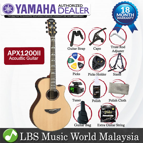 Yamaha APX1200II 41" Solid Spruce Top Acoustic Electric Guitar With Pickup Natural (APX1200)