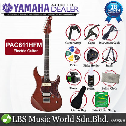 Yamaha PAC611HFM Alder Maple Duncan Electric Guitar Root Beer (PAC611 PAC 611HFM)