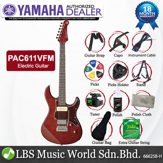 Yamaha PAC611VFM Alder Maple Humbucker Electric Guitar Root Beer (PAC611 PAC 611VFM)