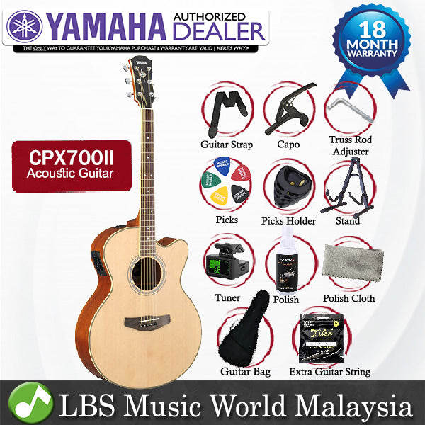 Yamaha CPX700II 41" Medium Jumbo Solid Spruce Top Acoustic Electric Guitar With Pickup (CPX700)