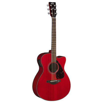 Yamaha FSX800C 40" Concert  Solid Spruce Acoustic Electric Guitar With Pickup Ruby Red (FSX800)