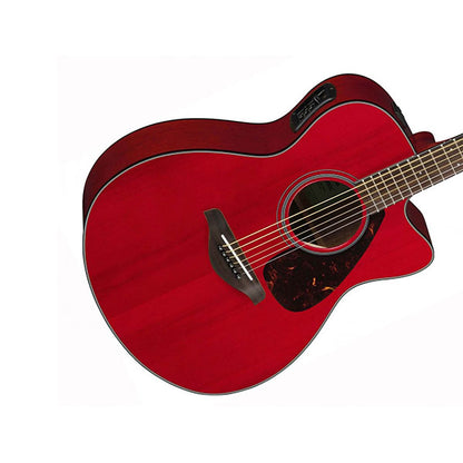 Yamaha FSX800C 40" Concert  Solid Spruce Acoustic Electric Guitar With Pickup Ruby Red (FSX800)