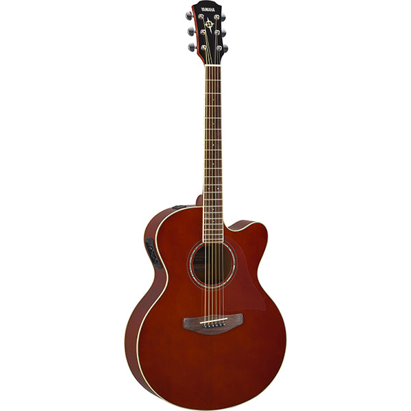 Yamaha CPX600 42" Medium Jumbo Spruce Top Acoustic Electric Guitar With Pickup Root Beer (CPX 600)