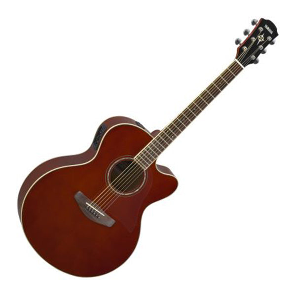 Yamaha CPX600 42" Medium Jumbo Spruce Top Acoustic Electric Guitar With Pickup Root Beer (CPX 600)