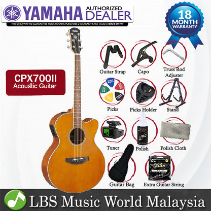 Yamaha CPX700II 41" Medium Jumbo Solid Spruce Top Acoustic Electric Guitar With Pickup Tinted (CPX700)