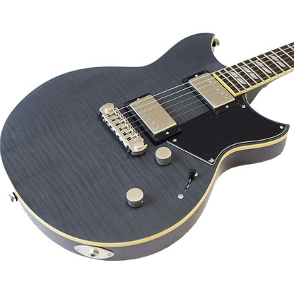 Yamaha RS620 Flame Maple Top HH Pickup Electric Guitar Burnt Charcoal with Gig Bag (RS 620)